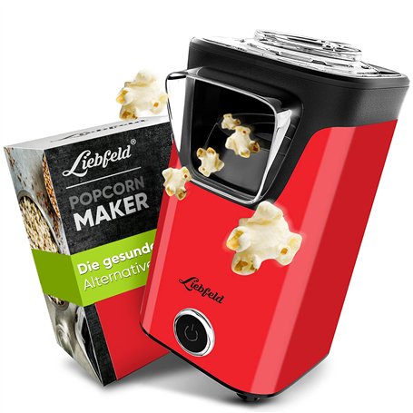 Liebfeld - Machine à pop-corn pour la maison I Machine à pop-corn [Guide Pop Corn Guide] I Machine à pop-corn sans graisse ni hu