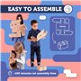 GIGI Bloks Cabane Enfant Interieure | Kit de Construction pour Cabane Carton avec 203 Bloc de Construction Enfant Empilables & E