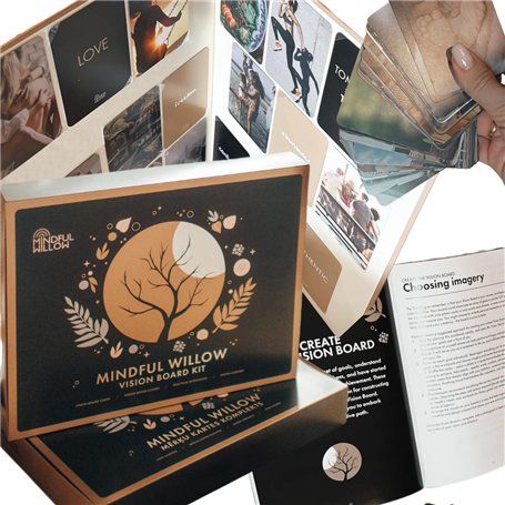 Mindful Willow Kit de tableau de vision avec planche pliée