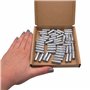 SKIR'CO Lot de 50 ancrages moletés M6 x 25 mm, manchon de boulon d'expansion, chevilles murales, ancrage en béton