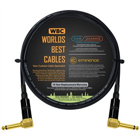 Van Damme Pro Grade Classic XKE Câble de raccordement ultra-flexible multi-blindage pour pédale d'effets de guitare basse avec c