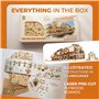 UGEARS V-Express Train à Vapeur avec Tender - Puzzle Cadeau Fête des Pères pour Adultes Kits de Modèles de Puzzle en Bois 3D pou