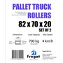 largeur de 70mm) galet de charge en nylon/roue avec roulements