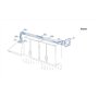 Plaque murale pour tuyau de ventilation en PVC 100 mm Bride murale Plaque de montage Tubes ronds en plastique ABS Conduits d'air