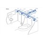 Plaque murale pour tuyau de ventilation en PVC 100 mm Bride murale Plaque de montage Tubes ronds en plastique ABS Conduits d'air