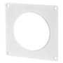 Plaque de montage pour bride murale - Diamètre : 125 mm - Pour tuyau de ventilation en PVC - Tubes ronds en plastique - Plaque d