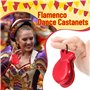 Terphadp 1 Paire de Castagnettes Espagnoles Castagnettes de Flamenco avec Cordes Castagnettes à Percussion à Main Traditionnelle