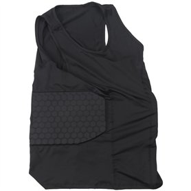Uanratg Gilet rembourré de protection des côtes pour homme avec 3 coussinets pour football