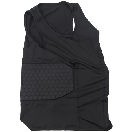 Uanratg Gilet rembourré de protection des côtes pour homme avec 3 coussinets pour football
