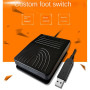 Kepgapo Interrupteur au Pied USB PéDale de Clavier ContrôLe de la PéDale USB PéDale de Commande Haute Sensibilité pour PC Ordina