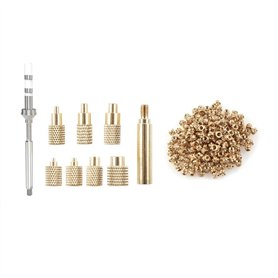 Jaqperd Embout de Fer à Écrou D'Insertion Thermique TS100 Insert de Pointe de Fer à Souder M2-M8 Kit D'Insertion D'Écrou D'Inser