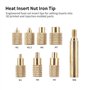 Jaqperd Embout de Fer à Écrou D'Insertion Thermique TS100 Insert de Pointe de Fer à Souder M2-M8 Kit D'Insertion D'Écrou D'Inser