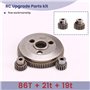 PpAaJK Engrenage Cylindrique En Acier 48P 86T pour 1/10 2WD Slash/Stampede avec Engrenages Pignon 19T 21T Remplace 4686