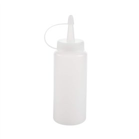 FUWIND Flacon Souple en Plastique Distributeur de Condiments Sauce Une la Moutarde et Ketchup Clair Blanc 6Oz