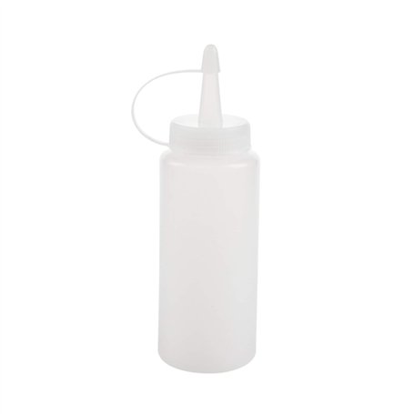 FUWIND Flacon Souple en Plastique Distributeur de Condiments Sauce Une la Moutarde et Ketchup Clair Blanc 6Oz