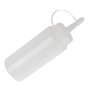 FUWIND Flacon Souple en Plastique Distributeur de Condiments Sauce Une la Moutarde et Ketchup Clair Blanc 6Oz