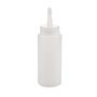 FUWIND Flacon Souple en Plastique Distributeur de Condiments Sauce Une la Moutarde et Ketchup Clair Blanc 6Oz