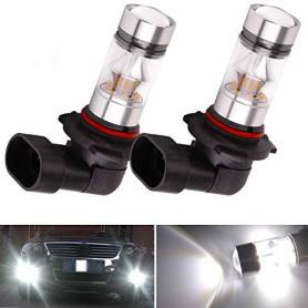 MRNHA 2X 9005 Hb3 6000K 100W 2323 Projecteur LED Ampoules De Lampe De Conduite Antibrouillard Blanc
