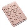 PPcdfre Pavé numérique sans fil Bluetooth avec touches rondes et 22 touches rechargeables (rose)