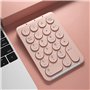 PPcdfre Pavé numérique sans fil Bluetooth avec touches rondes et 22 touches rechargeables (rose)