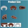 Sunmeit Kit de 6 jeux de guides pour tiroirs, pièces pour tiroirs, kit de réparation de guides coulissants pour tiroirs, guides 