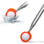 Myhoomowe Outil de collecte de balles de golf rétractable avec poignée antidérapante en acier inoxydable portable
