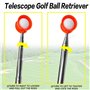 Myhoomowe Outil de collecte de balles de golf rétractable avec poignée antidérapante en acier inoxydable portable