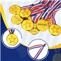 Hztuang 100 PièCes MéDailles de Gagnant en Plastique pour Enfants MéDailles d'or pour Style Olympique, DéCorations de FêTe et Ré