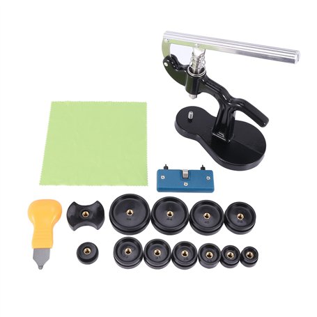 Humanitypd Lot de 16 outils de presse de montre avec kit d'outils de remplacement de batterie de montre et matrices de montage p