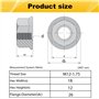 Suanzua Lot de 12 hexagonaux à bride dentelée M 12, brides hexagonales M12-1,75 mm, écrou de rechange contre-écrous pour mécanis