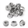 BEEOFICEPENG Lot de 16 écrous hexagonaux M10 avec bride dentée