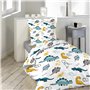 Qiwagu Parure de lit 120x150 Enfant Garçons et Filles Housse de Couette 1 Personne Dinosaure ThèMe Ensemble de lit 120x150 cm et