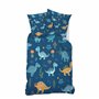 Qiwagu Parure de lit 120x150 Enfant Garçons et Filles Housse de Couette 1 Personne Bleu ThèMe Ensemble de lit 120x150 cm et Taie