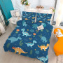 Qiwagu Parure de lit 120x150 Enfant Garçons et Filles Housse de Couette 1 Personne Bleu ThèMe Ensemble de lit 120x150 cm et Taie