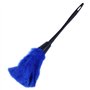 NONDK 1 Pc Plumeau De Dinde À La Mode avec Poignée en Plastique Noir Outil De Nettoyage (Bleu) 35Cm