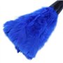NONDK 1 Pc Plumeau De Dinde À La Mode avec Poignée en Plastique Noir Outil De Nettoyage (Bleu) 35Cm
