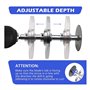 Kit d'outils de coupe intérieure en PVC – Coupe-tuyau pour tuyau en PVC avec guide de jauge de profondeur réglable, 6 lames de s
