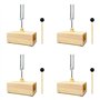 Ronlok Lot de 4 diapasons 432 Hz avec boîte de résonance pour la guérison sonore