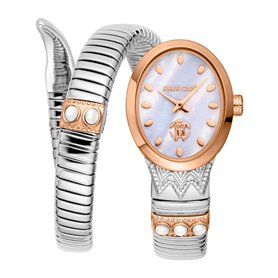 Roberto Cavalli Femmes Analogique Quartz Montre avec Bracelet en Acier Inoxydable RC5L104M0065