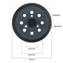 OTOTEC 5 Pouces Tampon de Support 8 Trous 125mm Ponceuse Base Compatible pour MAKITA BO5041 743081-8 743051-7 DeWalt 151281-08 D