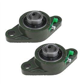 UCFL205 Lot de 2 roulements à billes à bride losange sphérique extérieure 25 mm avec raccord de buse pour systèmes de transport