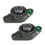 UCFL205 Lot de 2 roulements à billes à bride losange sphérique extérieure 25 mm avec raccord de buse pour systèmes de transport