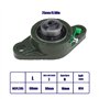 UCFL205 Lot de 2 roulements à billes à bride losange sphérique extérieure 25 mm avec raccord de buse pour systèmes de transport