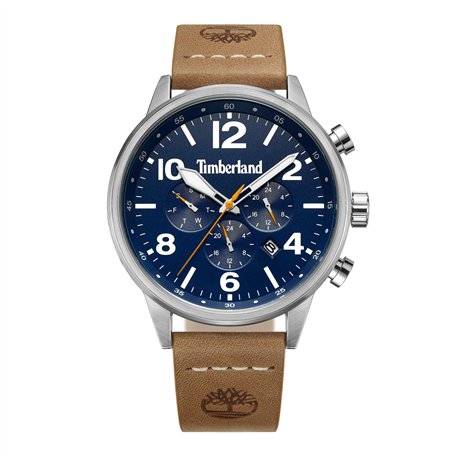 Timberland Myrtle Montre analogique multi-cadran avec bracelet en cuir brun clair 3 ATM