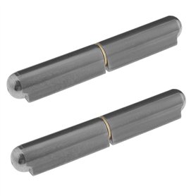 Lot de 2 charnières soudées en acier robuste pour portes et fenêtres en acier