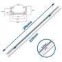 4pcs Rail en Forme de T en Alliage d'aluminium Rainure Gabarit de Montage Fente Rainure en T Accessoires de Rail d'onglet pour S
