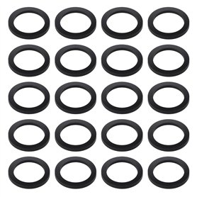 OTOTEC 20 Pièces Rondelles Plates en Caoutchouc Noir 32mm OD 24mm ID 3mm d'épaisseur M24 Rondelles Plates pour Robinet à Bout d'