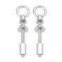 OTOTEC 2 Sets Boulons à Anneau en Acier Inoxydable 316 M8x80mm avec écrous Et Rondelles pour Charnières de Porte Arrière Compati