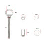 OTOTEC 2 Sets Boulons à Anneau en Acier Inoxydable 316 M8x80mm avec écrous Et Rondelles pour Charnières de Porte Arrière Compati