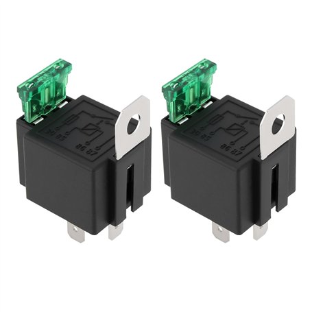 OTOTEC Lot de 2 mini relais automobiles 4 broches très résistantes avec film d'assurance pour ventilateur moto climatiseur 12 V